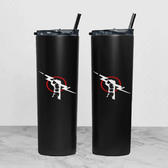 Cm Punk Lighting Rod Tumbler With Lid And Straw