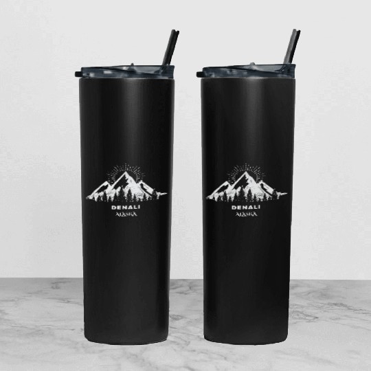 Denali National Park Tumbler With Lid And Straw