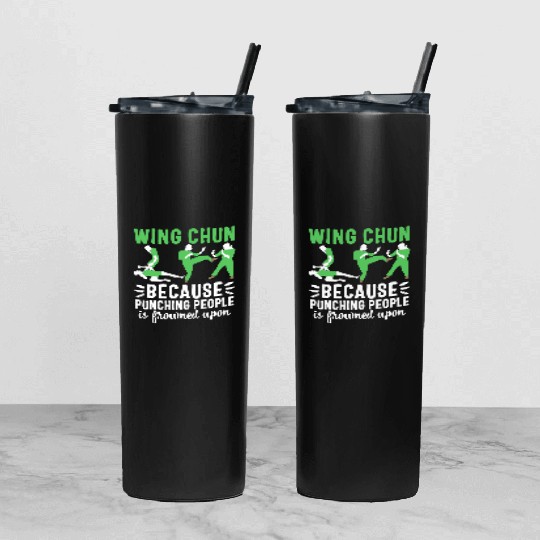 Wing chun Tumbler With Lid And Straw Kung Fu Martial Arts usa sport