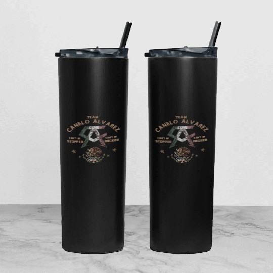 Canelo TEAM Alvarez Golden Boy T-SHIT for men Tumbler With Lid And Straw