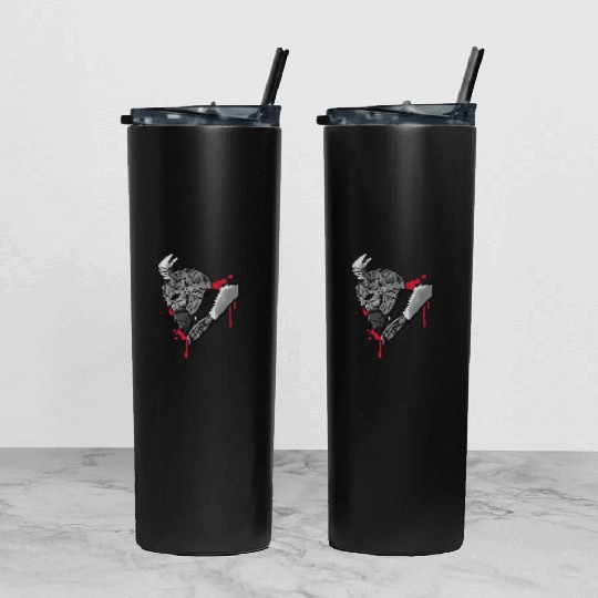 Viking Warrior | Raven Odin Valhalla Valknut Loki Tumbler With Lid And Straw