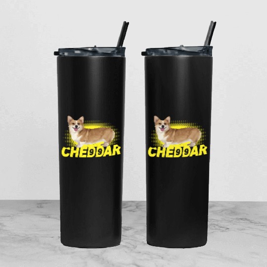 Cheddar Corgi Dog Brooklyn Nine Nine B99 Tumbler With Lid And Straw