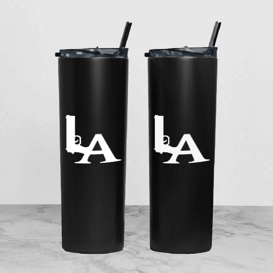 LA Dodgers Gun Los Angeles Hollywood California Tumbler With Lid And Straw