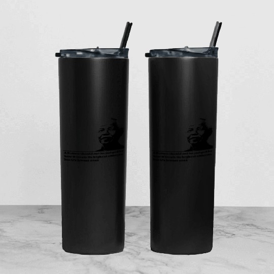 Nelson Mandela Tumbler With Lid And Straw