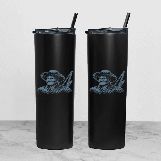 Geronimo Apache Native American Indian Warrior Tumbler With Lid And Straw