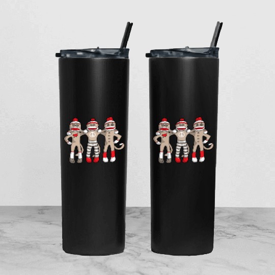 Sock Monkey Buddies Tumbler With Lid And Straw