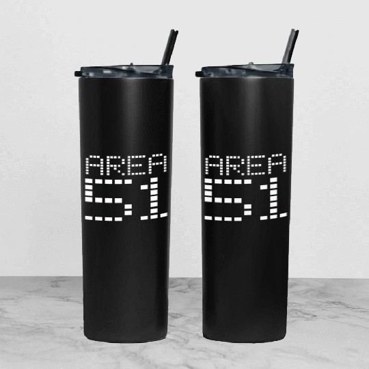 area 51 dots Tumbler With Lid And Straw