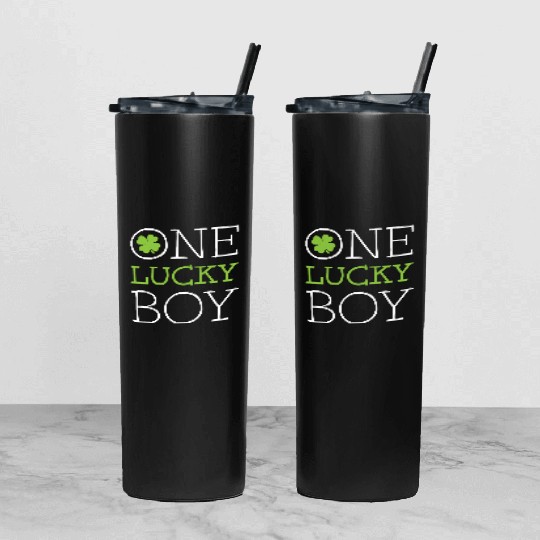 One lucky boy Tumbler With Lid And Straw