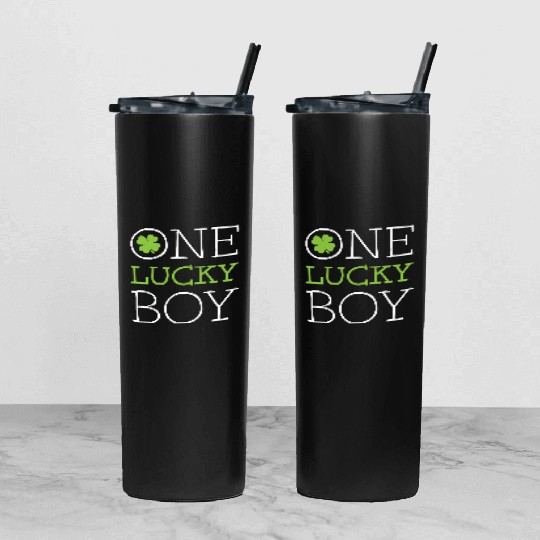 One lucky boy Tumbler With Lid And Straw