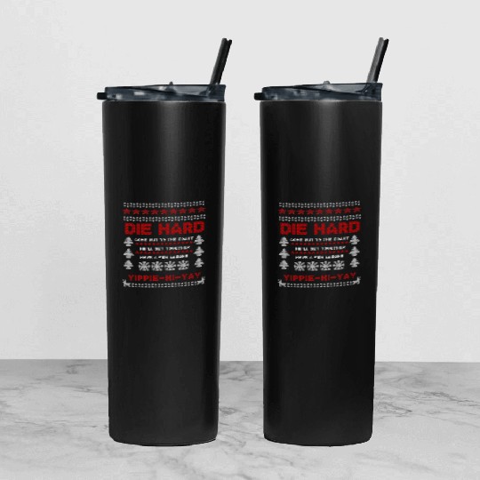 Die Hard Christmas Jumper Tumbler With Lid And Straw