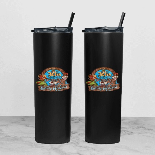 splash mountain Tumbler With Lid And Straw