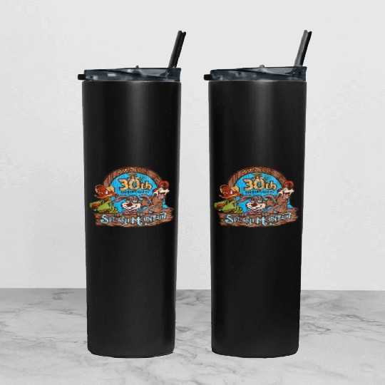 splash mountain Tumbler With Lid And Straw