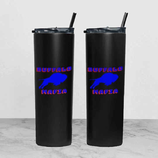 Bills Mafia Tumbler With Lid And Straw Makes A Great Gift For Buffalo Spo
