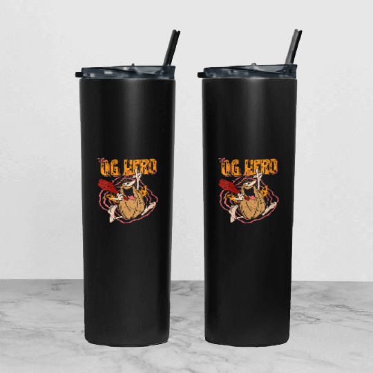 Captain Caveman Og Hero Gift Tumbler With Lid And Straw