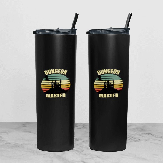 Dungeon Master - Bez I'm DM Smiles Retro Dragon Tumbler With Lid And Straw