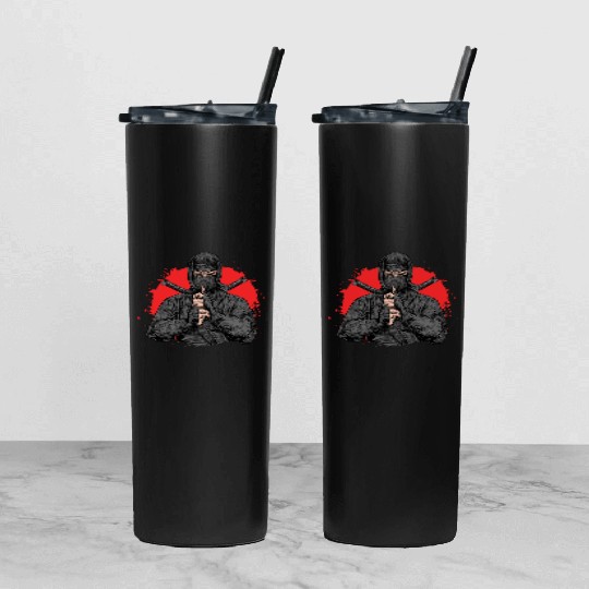 Ninja Samurai Kendo Katana Japan Yakuza Shinobi Tumbler With Lid And Straw