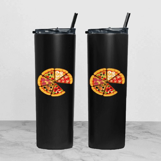 Pizza and Slice Dad and Son Matching Tumbler With Lid And Straw