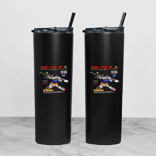 Rx-78-2 Gundam Tumbler With Lid And Straw