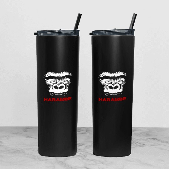 Harambe Tumbler With Lid And Straw