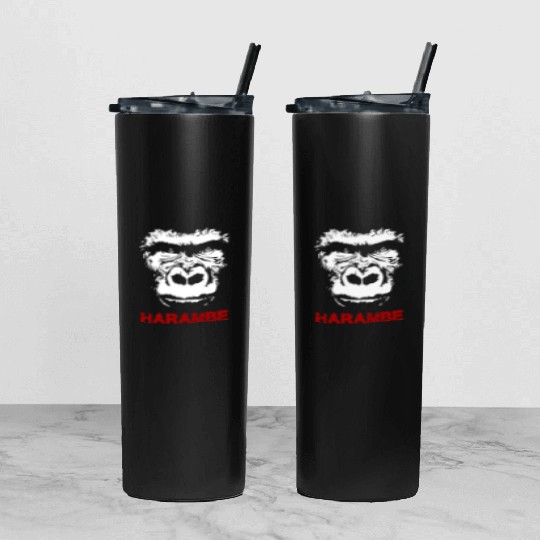 Harambe Tumbler With Lid And Straw