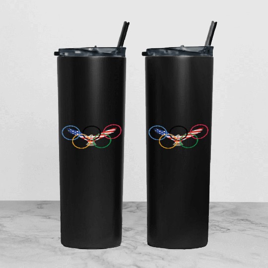 usa olympics Tumbler With Lid And Straw