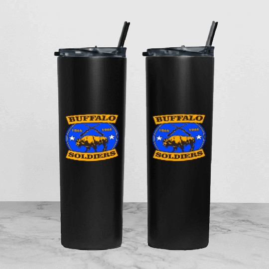 BUFFALO SOLDIERS Tumbler With Lid And Straw