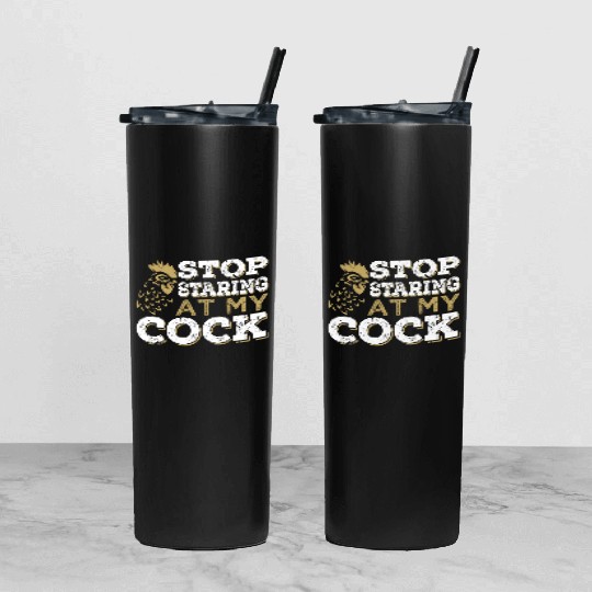 Chicken Cock Penis joke Sexual Tumbler With Lid And Straw
