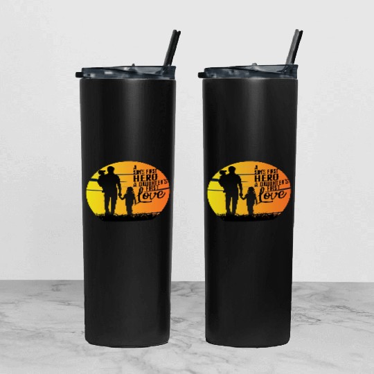 BEST DAD/FATHER relationship with SON & DAUGHTER Tumbler With Lid And Straw