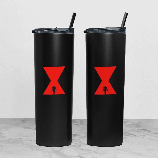 The Black Widow Tumbler With Lid And Straw