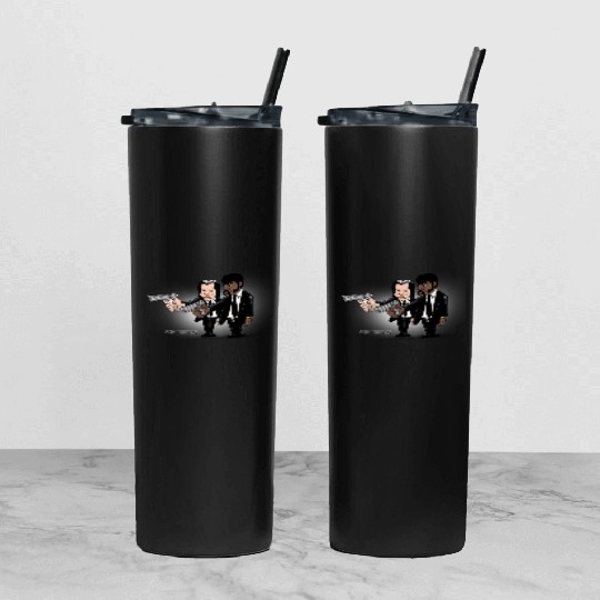 Pulp Fiction Tumbler With Lid And Straw