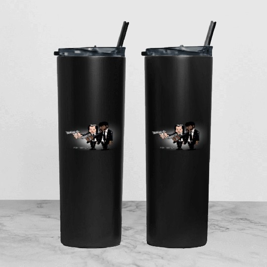 Pulp Fiction Tumbler With Lid And Straw