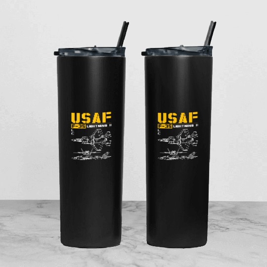F 35 Lightning II Tumbler With Lid And Straw