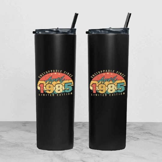 April 1985 Limited Tumbler With Lid And Straw