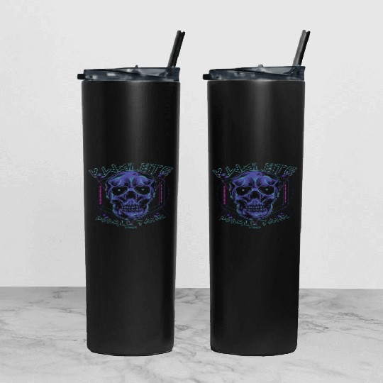 Kwalete World Tour Diamond Skull Tumbler With Lid And Straw
