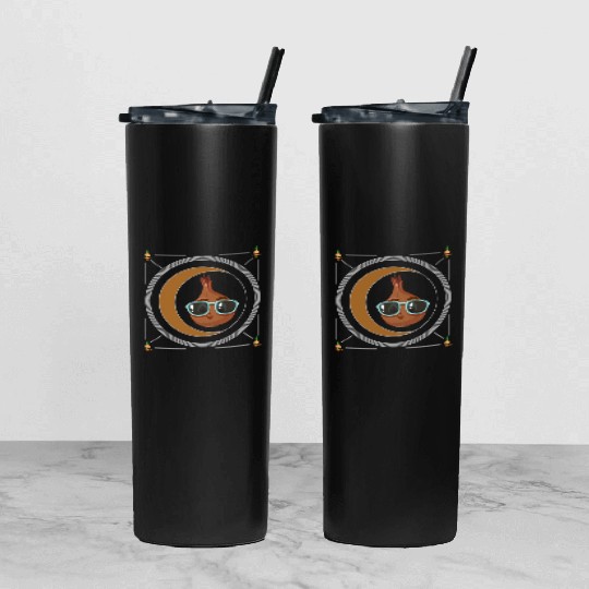 Onion Vegetable Tumbler With Lid And Straw, Onion Wearing Sunglasses