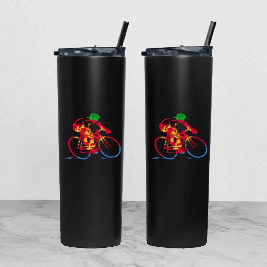 Eritrean Cyclist Road Racing Tour Cycling Race Tumbler With Lid And Straw