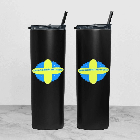I Stand With Ukraine Tumbler With Lid And Straw