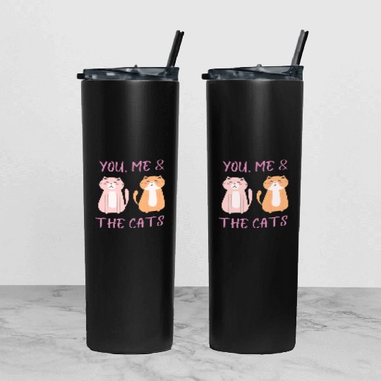 ask me about my cat funny cat Tumbler With Lid And Straw