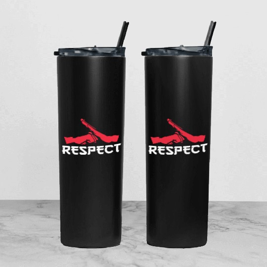 Respect Kung Fu Tumbler With Lid And Straw