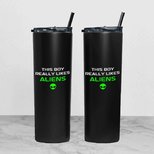 Alien Gift Extraterrestrial UFO AREA 51 Sci-fi Tumbler With Lid And Straw