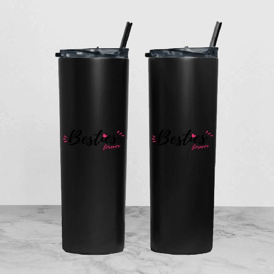 Besties Tumbler With Lid And Straw