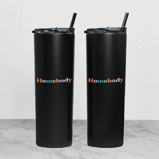Retro Homebody Rather Be Inside Vintage Introvert Tumbler With Lid And Straw