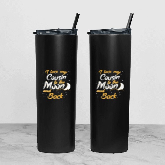 I love my cousin to the moon and back News Tumbler With Lid And Straw