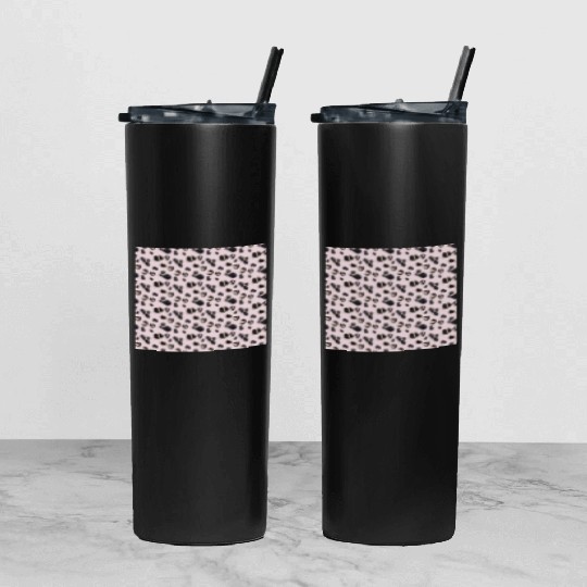 Cheetah Animal Print Pink Pattern Tumbler With Lid And Straw
