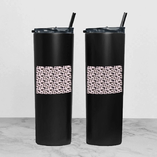 Cheetah Animal Print Pink Pattern Tumbler With Lid And Straw
