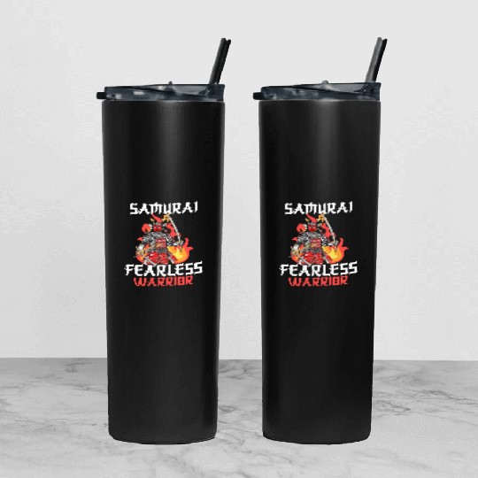 Samurai Katana Honor Tumbler With Lid And Straw