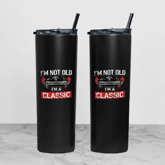 I'M Not Old I'M A Classic Car Hot Rod Lover Tumbler With Lid And Straw