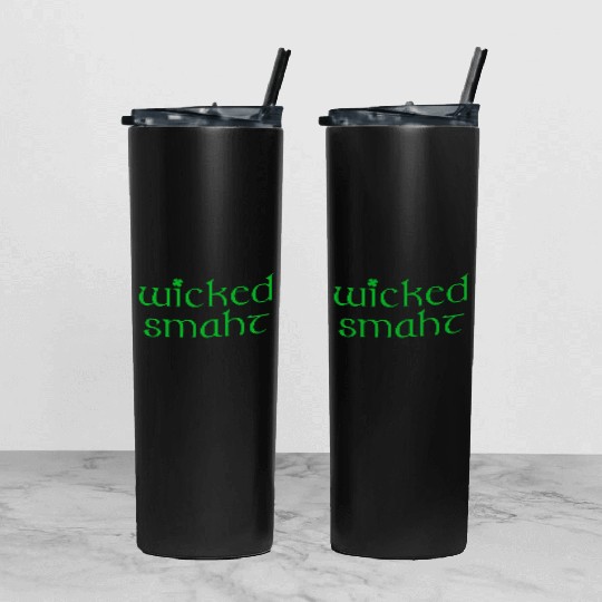 Wicked Smaht Irish Boston Tumbler With Lid And Straw