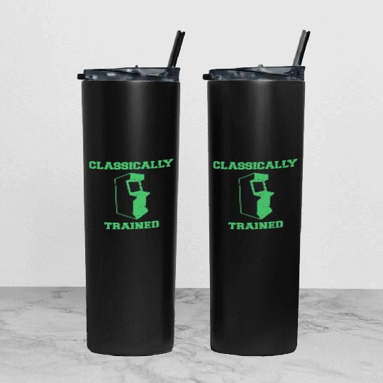 Classically Trained | Arcade player Tumbler With Lid And Straw