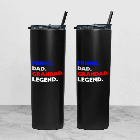 FRIEND DAD GRANDAD LEGEND Tumbler With Lid And Straw